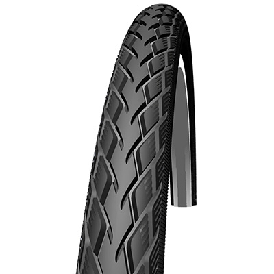 PNEU VTT URBAIN 26 X 1.75 SCHWALBE MARATHON NOIR (RECOMMANDE LA POSTE) TR (47-559) RENFORT FLANC REFLEX COMPATIBLE VAE (OFFRE SPECIALE)