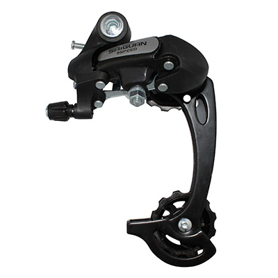 DERAILLEUR VTT ARRIERE P2R 9-8V.NINE CHAPE LONGUE NOIR (COMPATIBLE SHIMANO JUSQU\'A 34DTS)