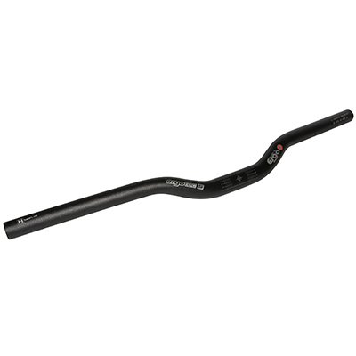 CINTRE VTT DEMI RELEVE ERGOTEC 5   XS ALU NOIR DIAM 25,4MM L 550MM RELEVE 30MM (HOMOLOGUE NIVEAU 5)