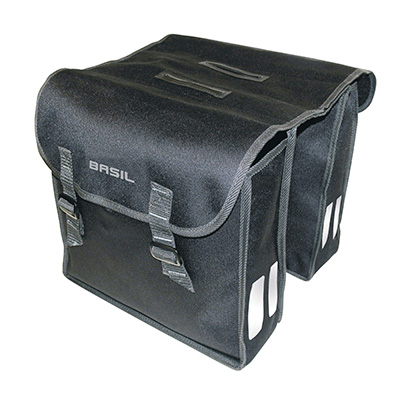 SACOCHE ARRIERE VELO DOUBLE BASIL MARA  L 26L NOIR (35X10X33CM)