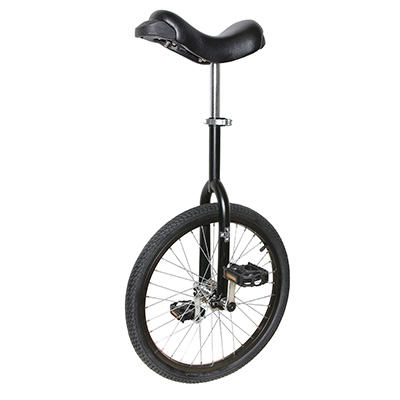 MONOCYCLE 20" NOIR MAT TIGE DE SELLE REGLABLE (ROUE ALU)