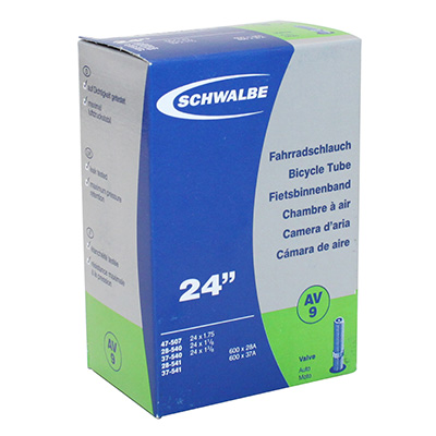 CHAMBRE A AIR INVALIDE 24 X 1 3-8 CITY 600 X 28-37  SCHWALBE VALVE STANDARD (AV9)