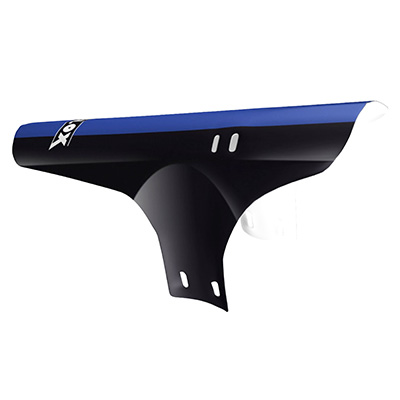 GARDE BOUE VTT AV VELOX COLORI NOIR-BLEU FIXATION FOURCHE RILSAN