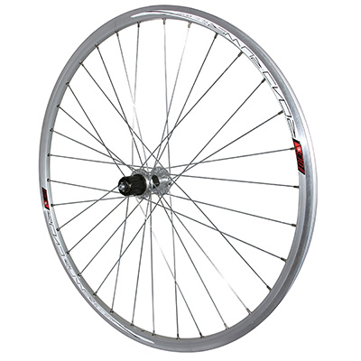 ROUE ROUTE PATIN BLOCAGE 700 ROAD RUNNER ARRIERE ARGENT MOYEU VELOX CASSETTE TYPE SHIMANO 11-10-9V 32 RAYONS GALVA JANTE 15C