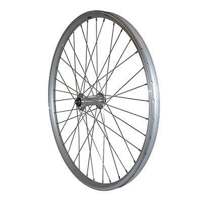 ROUE VTT PATIN BLOCAGE 24\" ER10 AVANT ARGENT MOYEU ALU JANTE 19C