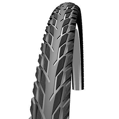 PNEU VTC CROSS 700 X 40 (28-29 X 1,60) SCHWALBE SILENTO NOIR TR (42-622) RENFORT K-GUARD FLANC REFLEX