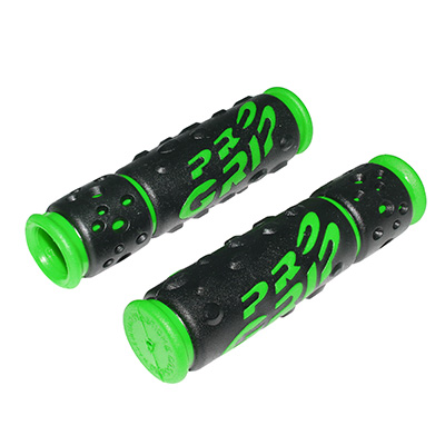 POIGNEE VTT PROGRIP 953 NOIR-VERT Ø22MM L122MM PREDECOUPE POUR 90MM (PAIRE)