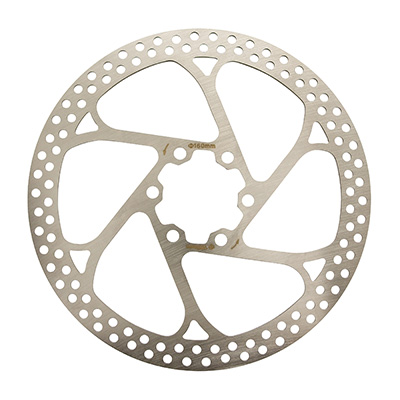 DISQUE DE FREIN ROUTE - VTT 6 TROUS NEWTON BRAKCO COMPATIBLE SHIMANO ET AUTRES 160MM ARGENT (BORD RECTIFIE POUR LA SECURITE)