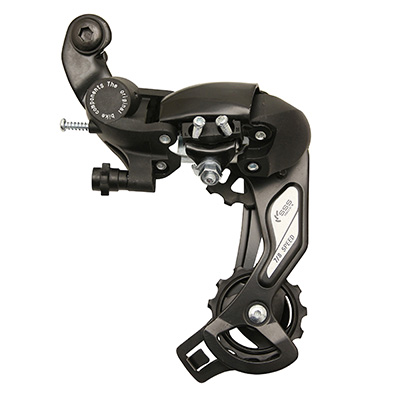 DERAILLEUR VTT ARRIERE P2R 8V. EIGHT CHAPE LONGUE NOIR (COMPATIBLE SHIMANO JUSQU\'A 30DTS) (OFFRE SPECIALE)