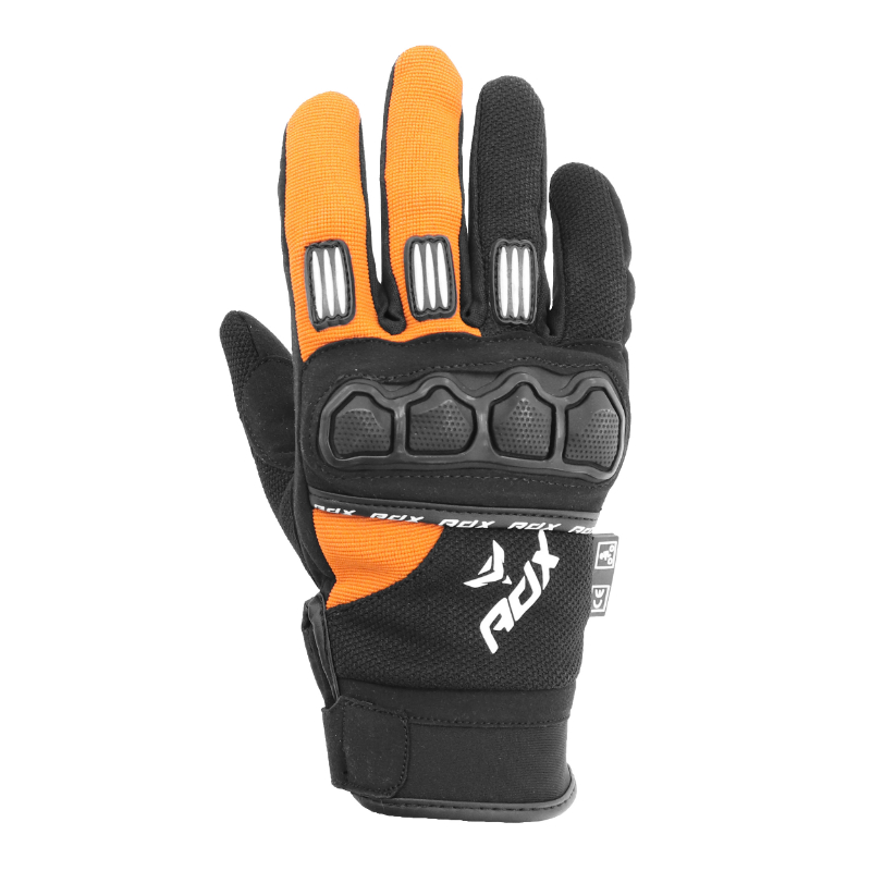 GANTS CROSS ADX TOWN NOIR-ORANGE FLUO  T 7 (XS)  ENFANT (HOMOLOGUE EN 13594:2015)