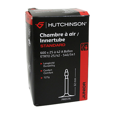 CHAMBRE A AIR VELO 600 X 25-42A HUTCHINSON VALVE PRESTA 32MM 127G