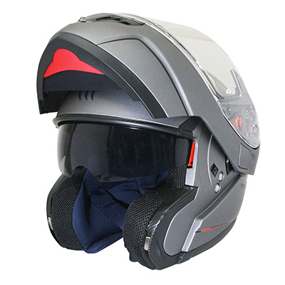 CASQUE MODULABLE MT ATOM SV DOUBLE ECRANS UNI TITANE MAT L