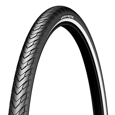 PNEU VTC URBAIN 700 X 32 MICHELIN PROTEK RENFORT NOIR TR (28-622) FLANC REFLEX