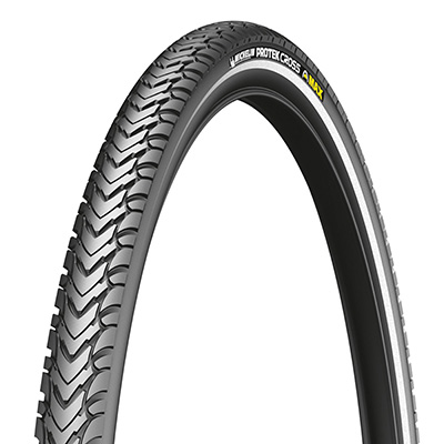 PNEU VTC CROSS 700 X 32 MICHELIN PROTEK CROSS NOIR TR (28-29 X 1,35) (32-622) FLANC REFLEX