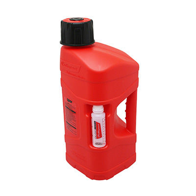 JERRYCAN-BIDON POLISPORT PROOCTANE 10 L ROUGE (AVEC TUBE) ET BIDON 125 ML (DOSEUR HUILE)