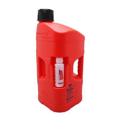 JERRYCAN-BIDON POLISPORT PROOCTANE 20 L ROUGE (AVEC TUBE) ET BIDON 250 ML (DOSEUR HUILE)