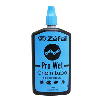 LUBRIFIANT VELO CHAINE ZEFAL WET BIO LUBE CONDITION HUMIDE OU BOUEUSE (BURETTE 120ML)