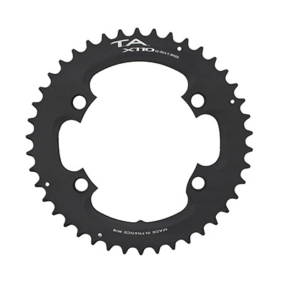 PLATEAU ROUTE 4BRA D.110 POUR SHIMANO ULTEGRA R8000 - 6800 TA X110 44DTS EXTERIEUR COMPATIBLE SHIMANO 105  5800+R7000-DURA ACE 9000+9100 NOIR 11V.  (PENSER A COMMANDER LE KIT INTRAVIS CORRESPONDANT)