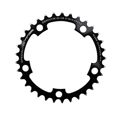 PLATEAU ROUTE 5BRA D.110 TA ZEPHYR 33DTS INTERIEUR NOIR ALU 7075 TYPE SHIMANO 9-10V.