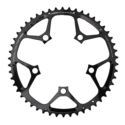 PLATEAU ROUTE 5BRA D.110 TA SYRIUS 50DTS EXTERIEUR NOIR ALU 7075 TYPE SHIMANO 10-11V.