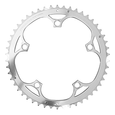 PLATEAU ROUTE 5BRA D.135 TA VENTO 50DTS EXTERIEUR ARGENT ALU 7075 TYPE CAMPAGNOLO 9-10V.