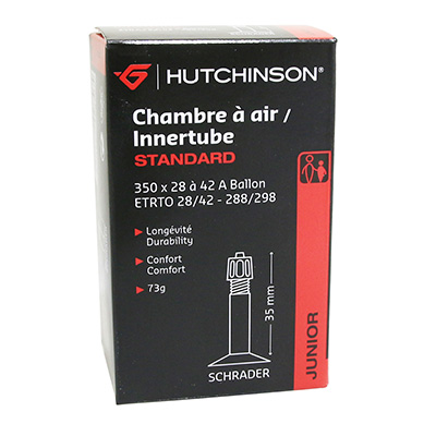 CHAMBRE A AIR VELO 350 X 28-42A HUTCHINSON VALVE STANDARD 35MM 73G