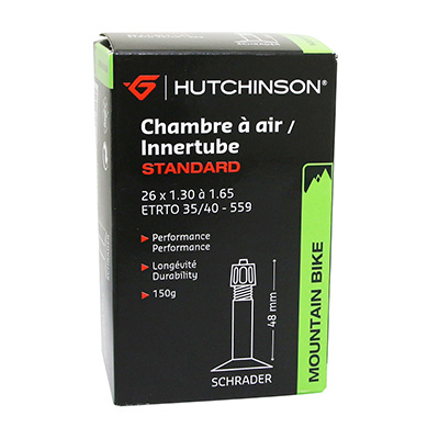 CHAMBRE A AIR VELO 26 X 1.30-1.65 HUTCHINSON VALVE STANDARD 48MM 150G