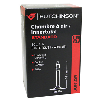 CHAMBRE A AIR VELO 20 X 1 3-8 HUTCHINSON VALVE PRESTA 32MM  102G