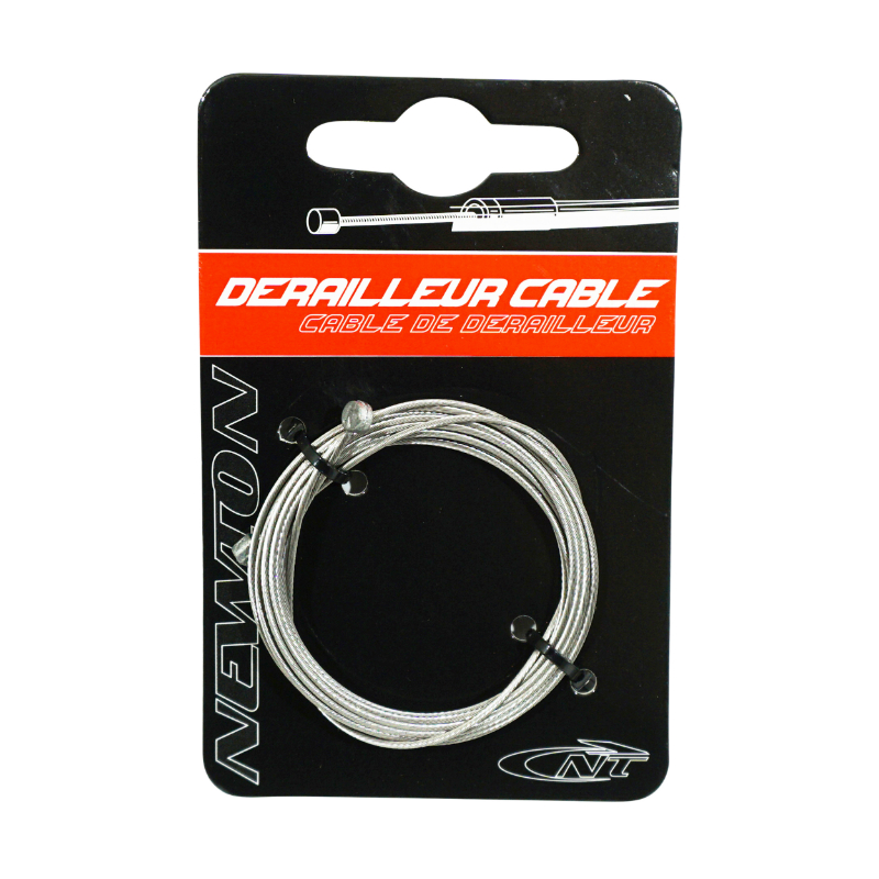 CABLE DE DERAILLEUR NEWTON INOX RENFORCE POUR SHIMANO ET ADAPTABLE 1,1 MM  LONG 2,00 M  (BOITE DE 25)