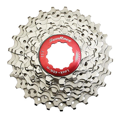 CASSETTE 11V. SUNRACE RX1 11-25 ROUTE POUR SHIMANO (NIVEAU 105) METALLIC ARGENT (LIVRE EN BOITE)(11-12-13-14-15-16-17-19-21-23-25)