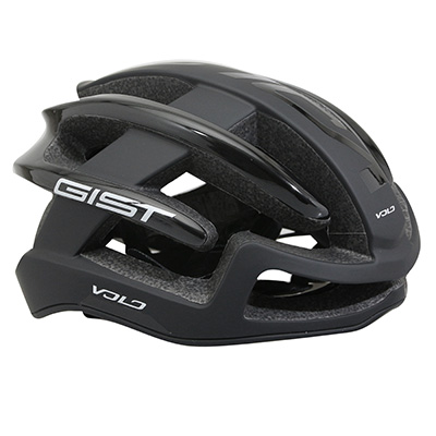 CASQUE VELO ADULTE GIST ROUTE VOLO NOIR MAT-NOIR BRILLANT FULL IN-MOLD TAILLE 56-62 REGLAGE MOLETTE 210GRS