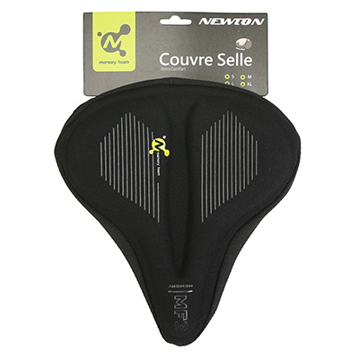 COUVRE SELLE VELO NEWTON GEL MEMOIRE DE FORME NOIR (245X230MM)