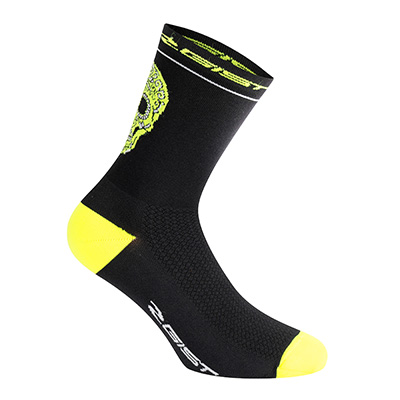 CHAUSSETTES-SOCQUETTES ETE GIST CRANE NOIR-JAUNE FLUO 36-39 - HAUTEUR 18CM (PAIRE) -5860