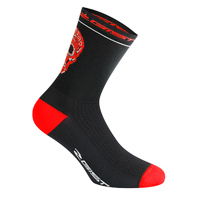 CHAUSSETTES-SOCQUETTES ETE GIST CRANE NOIR-ROUGE 36-39 - HAUTEUR 18CM (PAIRE) -5860