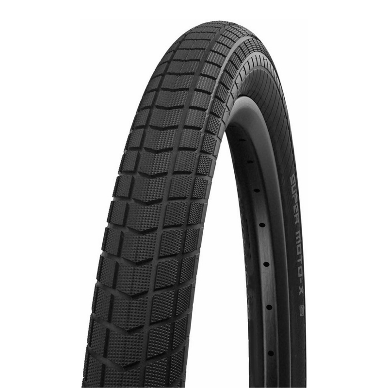 PNEU VTT SUV - VAE 27.5 X 2.40 SCHWALBE SUPER MOTO X NOIR TR (62-584) DOUBLE DEFENSE REFLEX HOMOLOGUE VAE E50