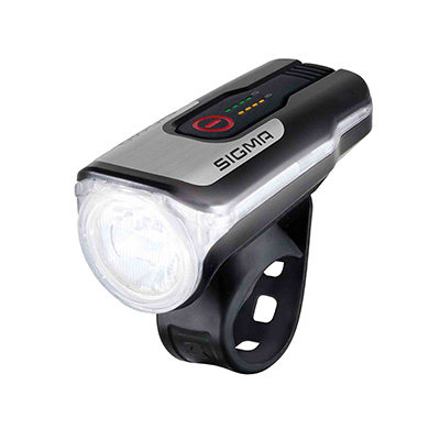 ECLAIRAGE VELO USB AVANT SIGMA AURA 80 LUX (AUTONOMIE 4H MODE STANDARD, 6H MODE MEDIUM ET 15H MODE ECO) NOIR - HOMOLOGUE - ADAPTE L\'ECLAIRAGE EN FONCTION DE LA LUMINOSITE