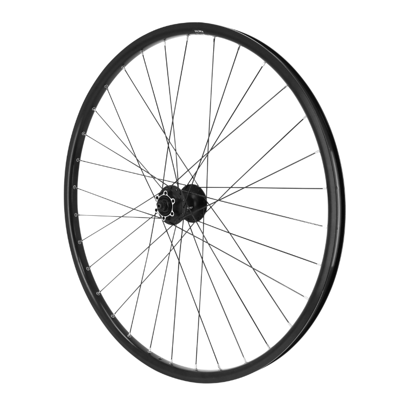 ROUE VTC -VAE DISQUE BLOCAGE 700 X 35 - 28" M910 AVANT NOIR MOYEU SHIMANO M475 DISQUE 6 TROUS TUBELESS READY JANTE 21C 32 RAYONS