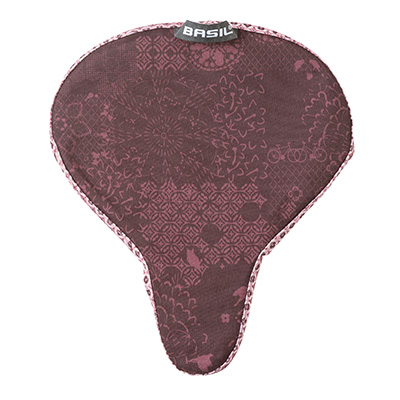 COUVRE SELLE VELO BASIL BOHEME WATERPROOF ROUGE FIGUE (28X23CM)