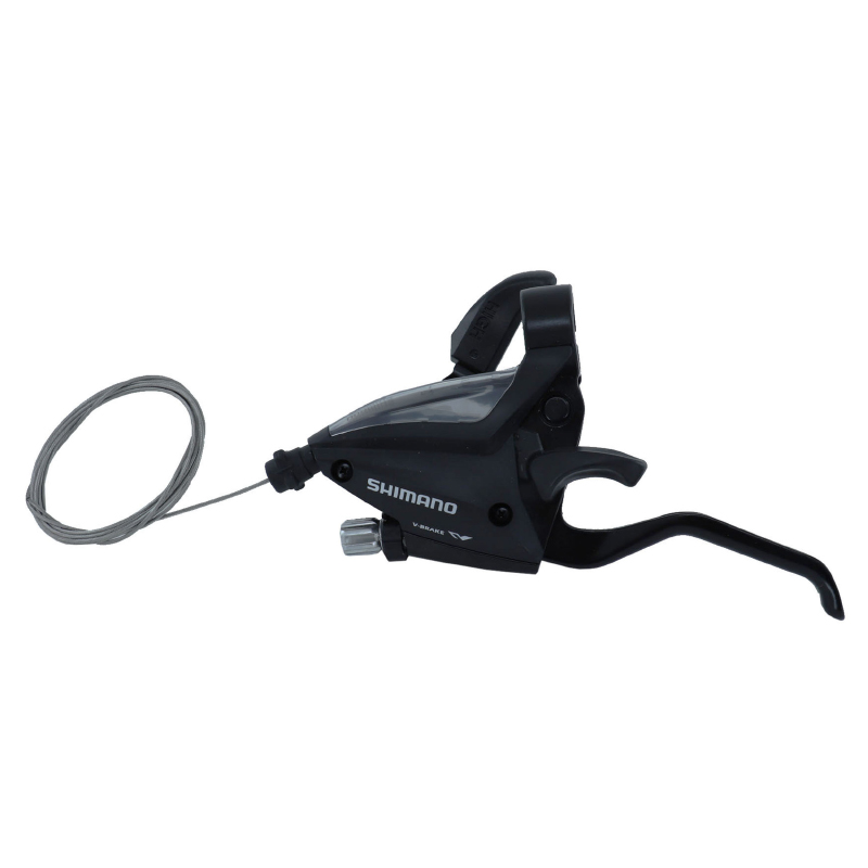 LEVIER-MANETTE VTT PATIN SHIMANO STEF500 GAUCHE 3V. NOIR V-BRAKE 2 DOIGTS