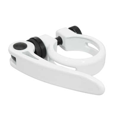 COLLIER SERRAGE TIGE DE SELLE RAPIDE NEWTON ALU BLANC DIAM. 34,9MM  (SUR CARTE)