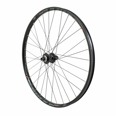 ROUE VTT DISQUE 29" TRUCKY 30 TUBELESS READY ARRIERE CENTERLOCK NOIR MOYEU SHIMANO TC500 CASSETTE MICROSPLINE 12V AXE TRAVERSANT 12-142 JANTE 30C 32 RAYONS