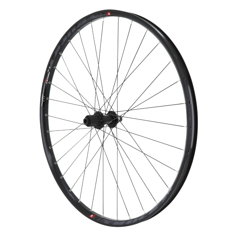 ROUE VTT DISQUE 29\" TRUCKY 30 TUBELESS READY ARRIERE CENTERLOCK NOIR MOYEU SHIMANO TC500 11-10V AXE TRAVERSANT 12-142  JANTE 30C 32 RAYONS