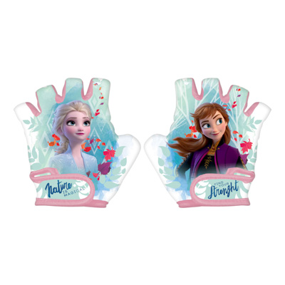 GANTS VELO COURT ENFANT DISNEY FROZEN BLANC-BLEU (PAIRE SUR CARTE)