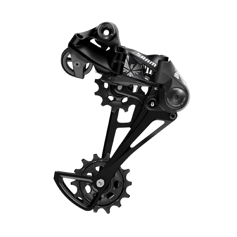 DERAILLEUR VTT ARRIERE SRAM 12V NX EAGLE NOIR CHAPE LONGUE POUR PIGNON MAX 50DTS