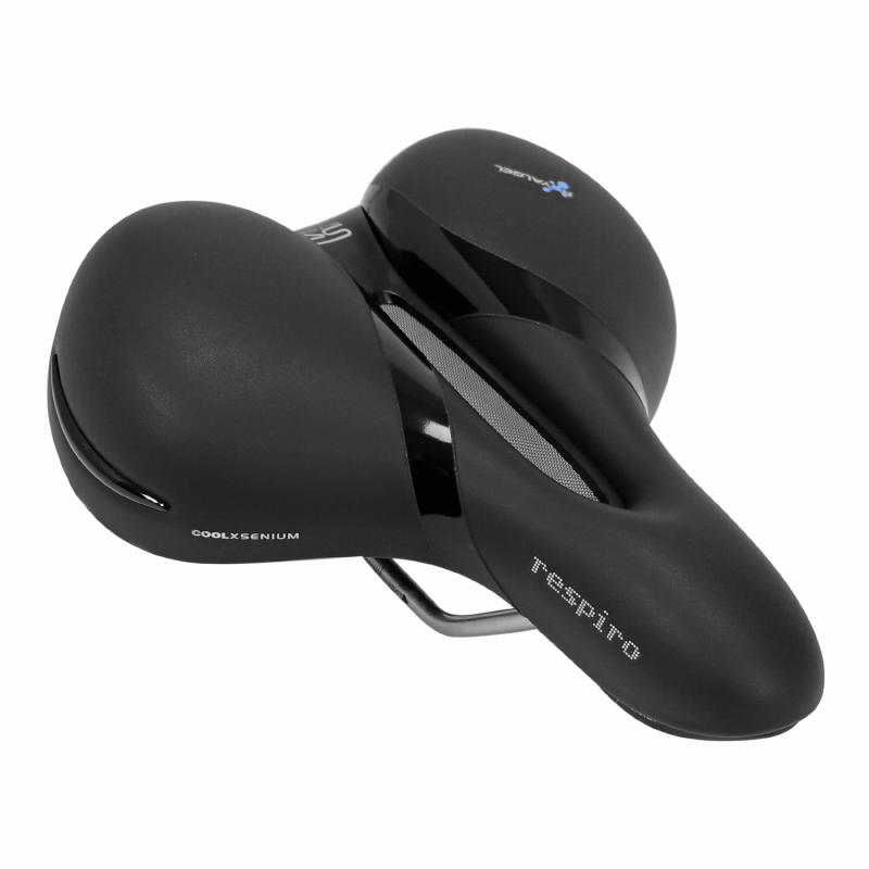 SELLE ROYAL RESPIRO LOISIR GEL CONFORT MAX RELAXED AVEC PROTECTION LATERALE ET ELASTOMERE NOIR 256X227MM 771G