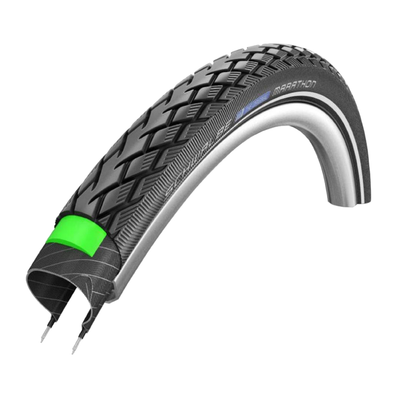 PNEU CITY 18 X 1.65 SCHWALBE MARATHON NOIR TR (44-355) RENFORT FLANC REFLEX COMPATIBLE VAE