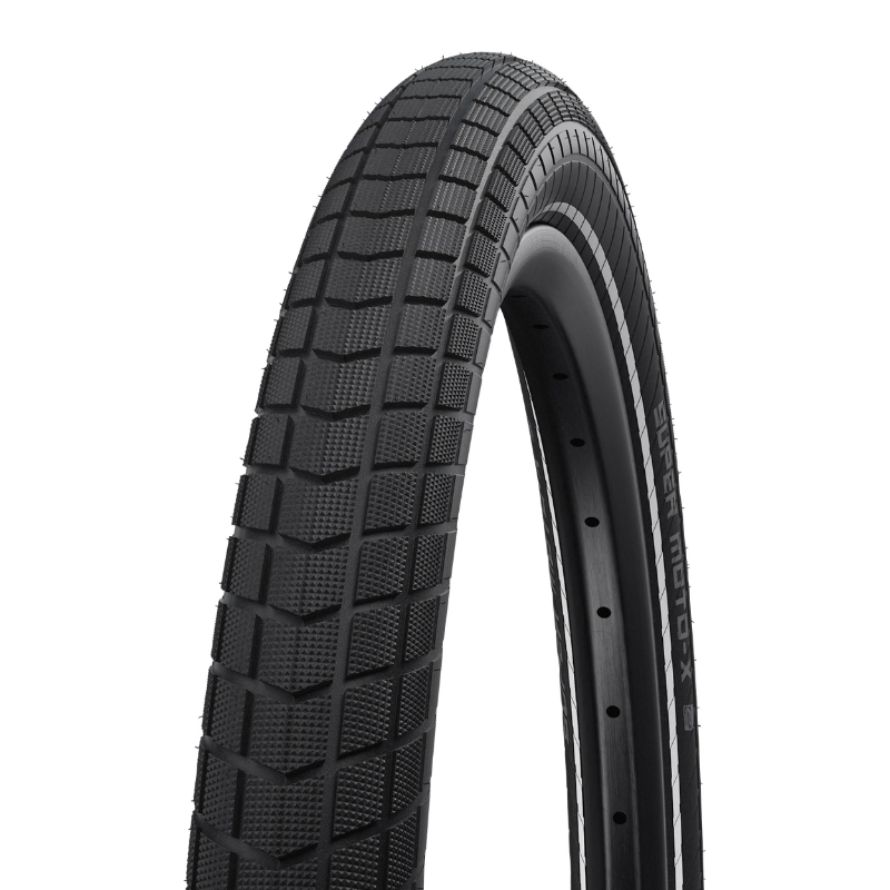 PNEU VTT SUV - VAE 27.5 X 2.80 SCHWALBE SUPER MOTO X NOIR TS (70-584) DOUBLE DEFENSE FLANC REFLEX HOMOLOGUE VAE E50