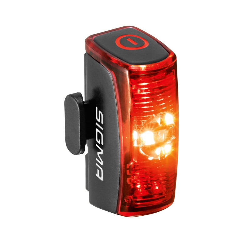 ECLAIRAGE VELO USB ARRIERE SUR TIGE SELLE SIGMA INFINITYFLASH NOIR (AUTONOMIE 16H) HOMOLOGUE