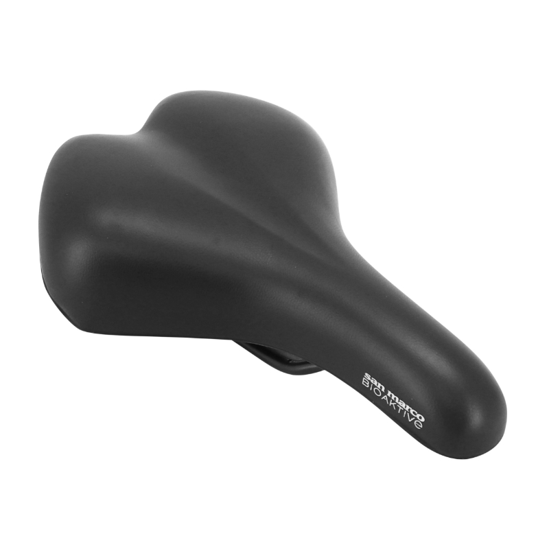 SELLE SAN MARCO BIOAKTIVE SPORT MEMOIRE DE FORME FEMME NOIR ATHLETIC RAIL ACIER 350G 170X250MM (SUR CARTE)