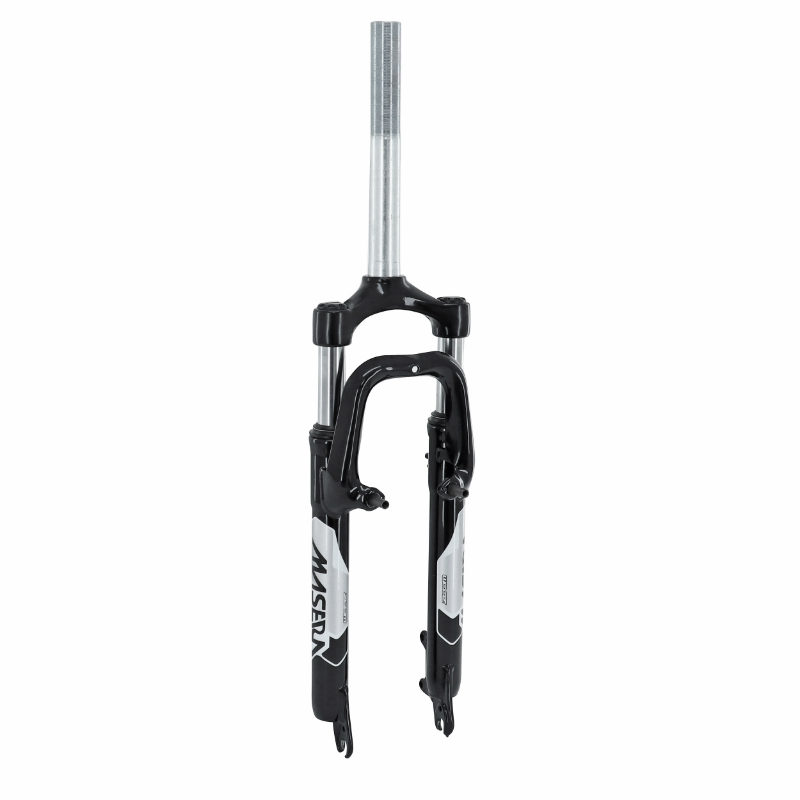 FOURCHE VTT 26 " ZOOM A SUSPENSION ACIER RESSORT-ELASTOMERE POUR V-BRAKE ET DISQUE NOIR DEB. 60MM PIVOT (230-100MM) FILETE 1"1-8-25,4 INTERIEUR